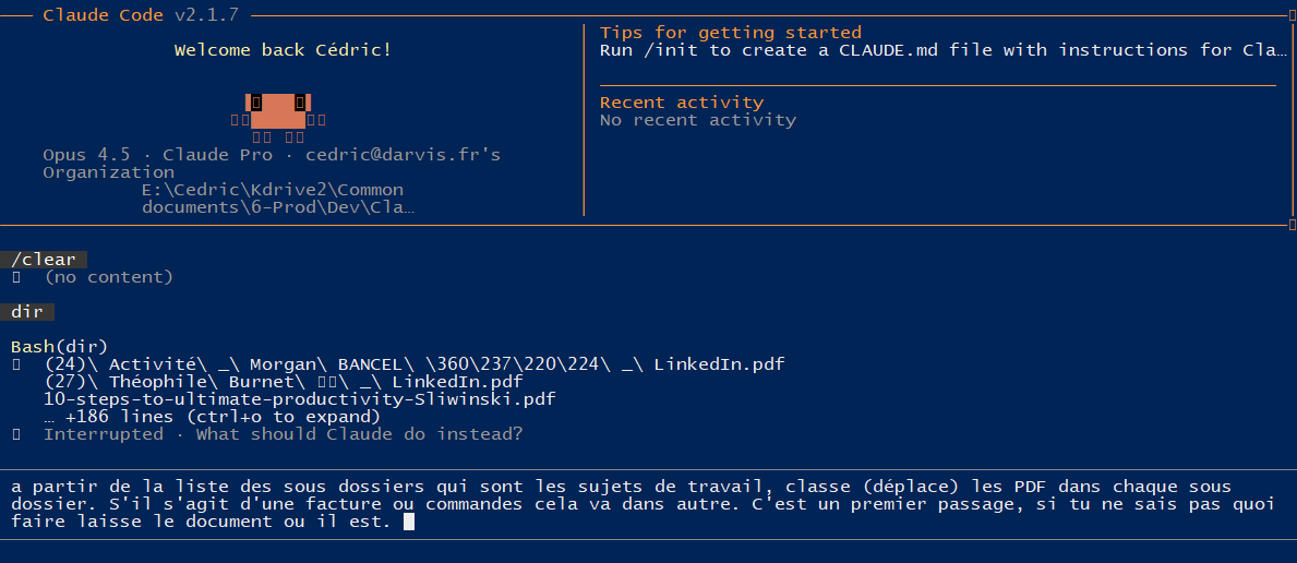 Claude Code : quand l’IA devient votre assistant de tri (même sous Windows)