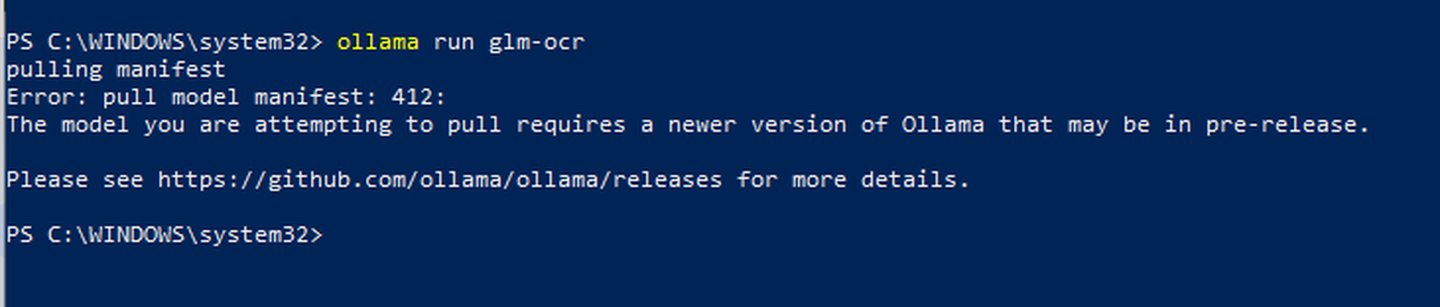 Erreur installation glm-ocr