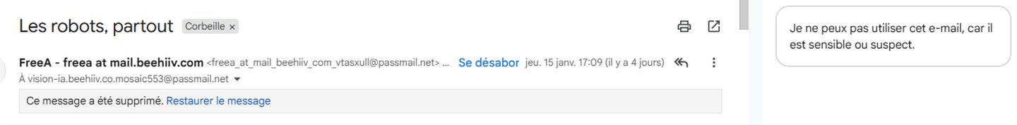 Parfois Gemini a des réactions bizarres