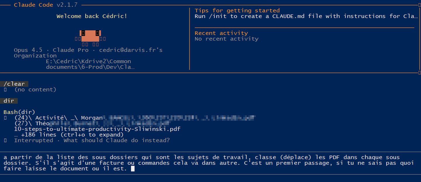 Demande a Claude Code d organiser les PDF par sujet